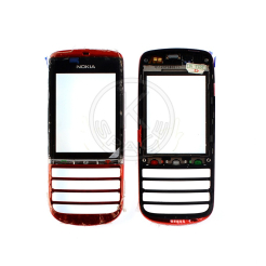 Сенсор (Touchscreen) Nokia 300 Asha red original with frame