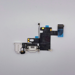 Нижній шлейф iPhone 6 з портом зарядки, роз'ємом навушників та мікрофоном white, Original