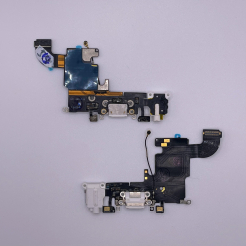 Нижній шлейф iPhone 6s з портом зарядки, роз'ємом навушників та мікрофоном white, Original