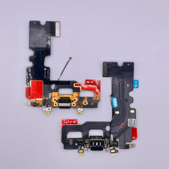 Нижний шлейф iPhone 7 с портом зарядки и микрофоном black, Original (PRC)