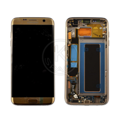 Дисплей Samsung G935 Galaxy S7 Edge gold, с рамкой, Service Pack Original