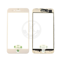 Стекло с рамкой и пленкой OCA iphone 8 Plus white