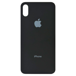 Задняя крышка корпуса iPhone X black, большой вырез под камеру