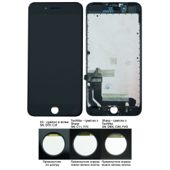 Дисплей iPhone 7 Plus black complete, Original (REF FOG) rev. LG DTP