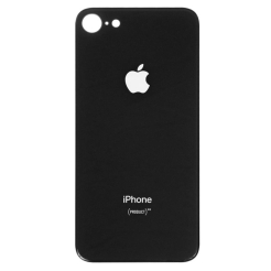 Задняя крышка корпуса iPhone 8 black, большой вырез под камеру