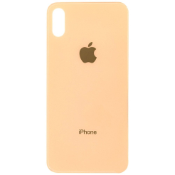 Задняя крышка корпуса iPhone X gold, большой вырез под камеру