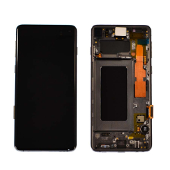 Дисплей Samsung G973 Galaxy S10 black, з рамкою, Service Pack Original