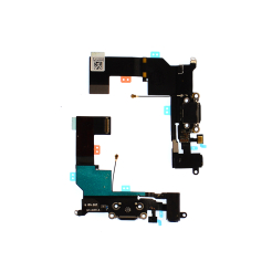 Шлейф (Flat cable) iPhone SE ch/connector+h/free+mic black Original