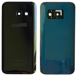 Задня кришка Samsung A320 Galaxy A3 2017 black (зі склом камери)