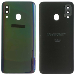 Задня кришка Samsung A405 Galaxy A40 2019 black (зі склом камери)