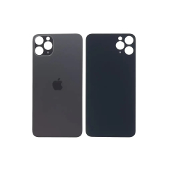 Задня кришка корпуса iPhone 11 Pro Max black, великий виріз під камеру, High Quiality (НЕ цільнолита)