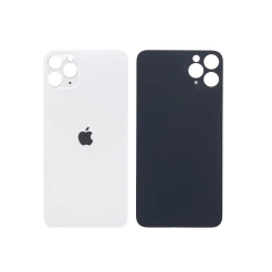 Задня кришка корпуса iPhone 11 Pro Max white, великий виріз під камеру, High Quiality (НЕ цільнолита)