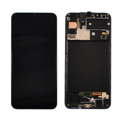 Дисплей Samsung A307 Galaxy A30S 2019 black, с рамкой, Service Pack Original