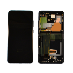Дисплей Samsung G988 Galaxy S20 Ultra black, з рамкою, Service Pack Original