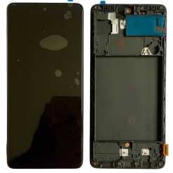 Дисплей Samsung A715 Galaxy A71 2020 black, с рамкой, OLED