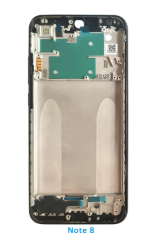 Рамка крепления дисплея Xiaomi Redmi Note 8 silver
