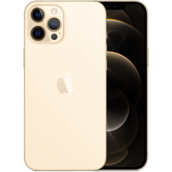 Задняя крышка корпуса iPhone 12 Pro Max gold, со стеклом камеры, High Quiality (НЕ цельнолитая)