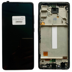 Дисплей Samsung A525 Galaxy A52 2021 black, з рамкою, OLED (вузькі рамки)