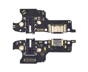 Шлейф (Flat cable) Realme 6i ch/connector (с компонентами) Copy-original
