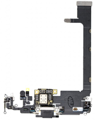 Нижний шлейф iPhone 11 Pro Max black с портом зарядки и микрофоном, Original (PRC)