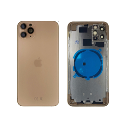 Корпус iPhone 11 Pro Max gold ver. EU, High Quiality (кришка НЕ цільнолита)
