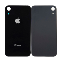 Задняя крышка корпуса iPhone Xr black, большой вырез под камеру