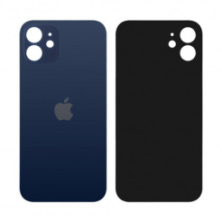 Задняя крышка корпуса iPhone 12 blue, большой вырез под камеру, High Quiality (НЕ цельнолитая)