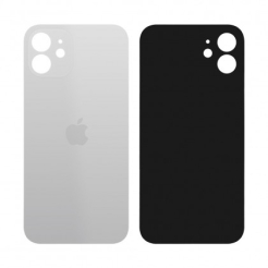 Задняя крышка корпуса iPhone 12 white, большой вырез под камеру, High Quiality (НЕ цельнолитая)