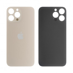 Задняя крышка корпуса iPhone 12 Pro Max gold, большой вырез под камеру, High Quiality