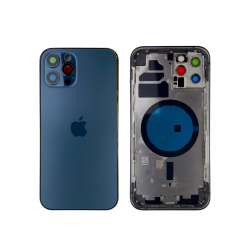 Корпус iPhone 12 Pro blue ver. USA, High Quiality (крышка НЕ цельнолитая)