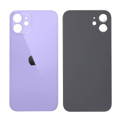 Задняя крышка корпуса iPhone 12 purple, большой вырез под камеру, High Quiality (НЕ цельнолитая)