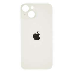 Задняя крышка корпуса iPhone 14 white, большой вырез под камеру. High Quiality (НЕ цельнолитая)