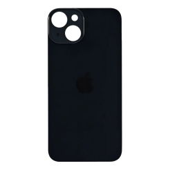 Задняя крышка корпуса iPhone 14 black, большой вырез под камеру. High Quiality