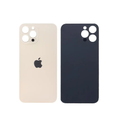 Задняя крышка корпуса iPhone 14 Pro Max gold, большой вырез под камеру. High Quiality (НЕ цельнолитая)