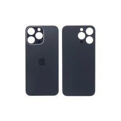Задняя крышка корпуса iPhone 14 Pro Max black, большой вырез под камеру. High Quiality (НЕ цельнолитая)