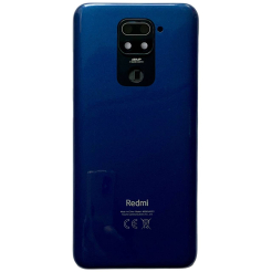 Задня кришка Xiaomi Redmi Note 9 blue (зі склом камери)