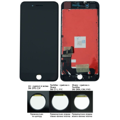 Дисплей iPhone 8 Plus black complete, Original (REF FOG) rev. LG DTP 