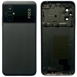 Задня кришка Xiaomi Poco M5 black (зі склом камери)