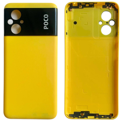 Задняя крышка Xiaomi Poco M5 yellow (без стекла камеры)