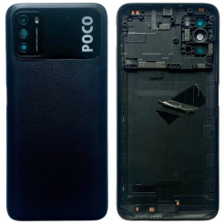 Задня кришка Xiaomi Poco M3 black (зі склом камери)