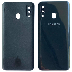 Задня кришка Samsung A305 Galaxy A30 2019 black (зі склом камери)