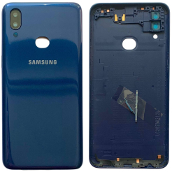 Задня кришка Samsung A107 Galaxy A10s 2019 blue (зі склом камери)