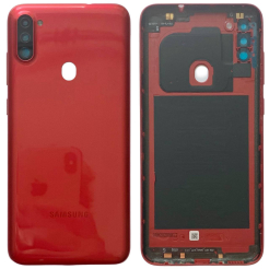 Задня кришка Samsung A115 | M115 Galaxy A11 | M11 2020 red (зі склом камери)