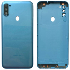 Задня кришка Samsung A115 | M115 Galaxy A11 | M11 2020 blue (зі склом камери)