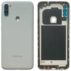 Задня кришка Samsung A115 | M115 Galaxy A11 | M11 2020 white (зі склом камери)