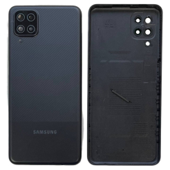 Задня кришка Samsung A125 | A127 | M125 Galaxy A12 | A12s | M12 2020 black (зі склом камери)