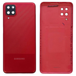 Задня кришка Samsung A125 | A127 | M125 Galaxy A12 | A12s | M12 2020 red (зі склом камери)