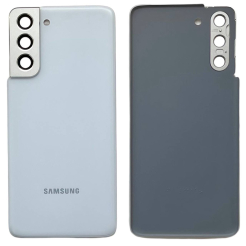 Задняя крышка Samsung G991 Galaxy S21 white (со стеклом камеры)