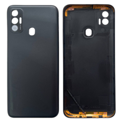Задняя крышка Tecno Spark 7 black (без стекла камеры)