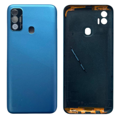 Задняя крышка Tecno Spark 7 blue (без стекла камеры)